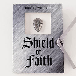 Shield of Faith Lapel Pin With Message Card