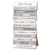 Stacked Wood Standing Plaque - Our Family