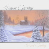 Seasons Greetings Country church in snow Christmas Cards - Pack of 5