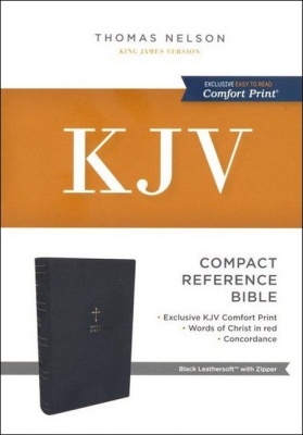 KJV Compact Reference Bible with Zip Black Leathersoft