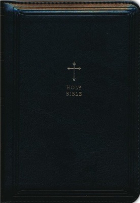 KJV Compact Reference Bible with Zip Black Leathersoft