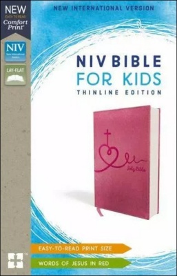 NIV For Kids Thinline Pink Leasoft Bible