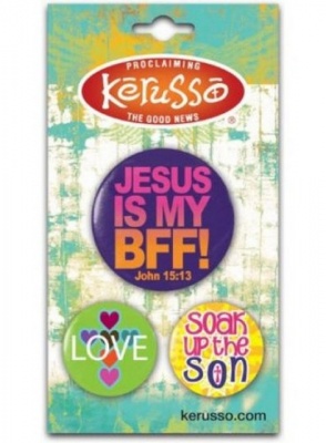 Jesus is my Best Friend Forever 3 Badge Set